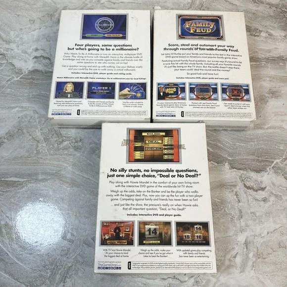 LOT 3 DVD GAME SHOWS WHO WANTS TO BE A MILLIONAIRE FAMILY FEUD DEAL OR NO DEAL - Picture 2 of 6
